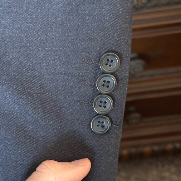 Egara Charcoal Gray Suit 40L Jacket 34x34 Pants Extreme Slim Fit Mens 2 Piece - Picture 5 of 7